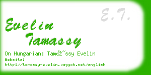 evelin tamassy business card